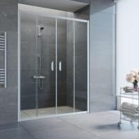 Душевая дверь в нишу Vegas Glass Z2P 160 07 01 профиль матовый хром, стекло прозрачное