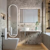 Мебель для ванной Diwo Элиста 100 белый мрамор, с раковиной Moduo 40 Ring