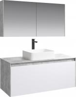 Мебель для ванной Aqwella 5 stars Mobi 120 бетон светлый, белая