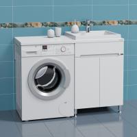 Тумба с раковиной СанТа Лондон 60 R под стиральную машину, 2 дверцы