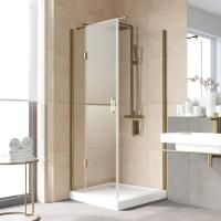 Душевой уголок Vegas Glass AFP-Fis Lux 90 05 01 L профиль бронза, стекло прозрачное