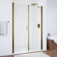 Душевая дверь в нишу Vegas Glass EP-F-2 130 05 01 L профиль бронза, стекло прозрачное