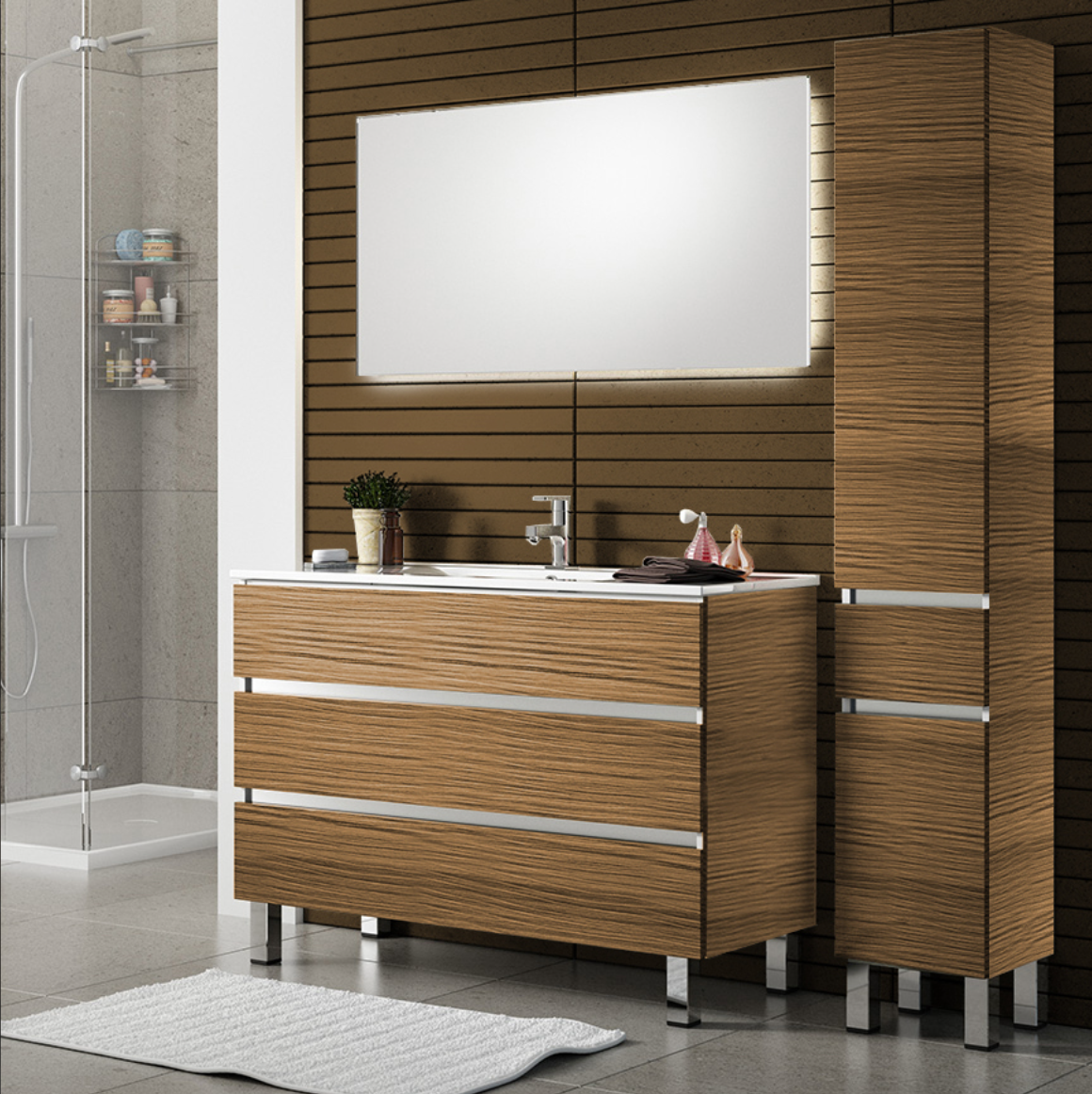 Тумба с раковиной Sanvit Кубэ-3 120 светлое дерево