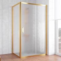 Душевой уголок Vegas Glass ZP+ZPV 110*80 09 02 профиль золото, стекло шиншилла