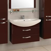 Тумба под раковину Aquaton Ария М 80 темно-коричневая