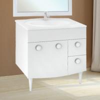 Тумба с раковиной Triton Лира 80 R, 2 двери, 2 ящика, белая