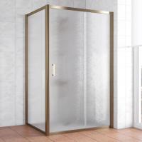 Душевой уголок Vegas Glass ZP+ZPV 120*90 05 02 профиль бронза, стекло шиншилла