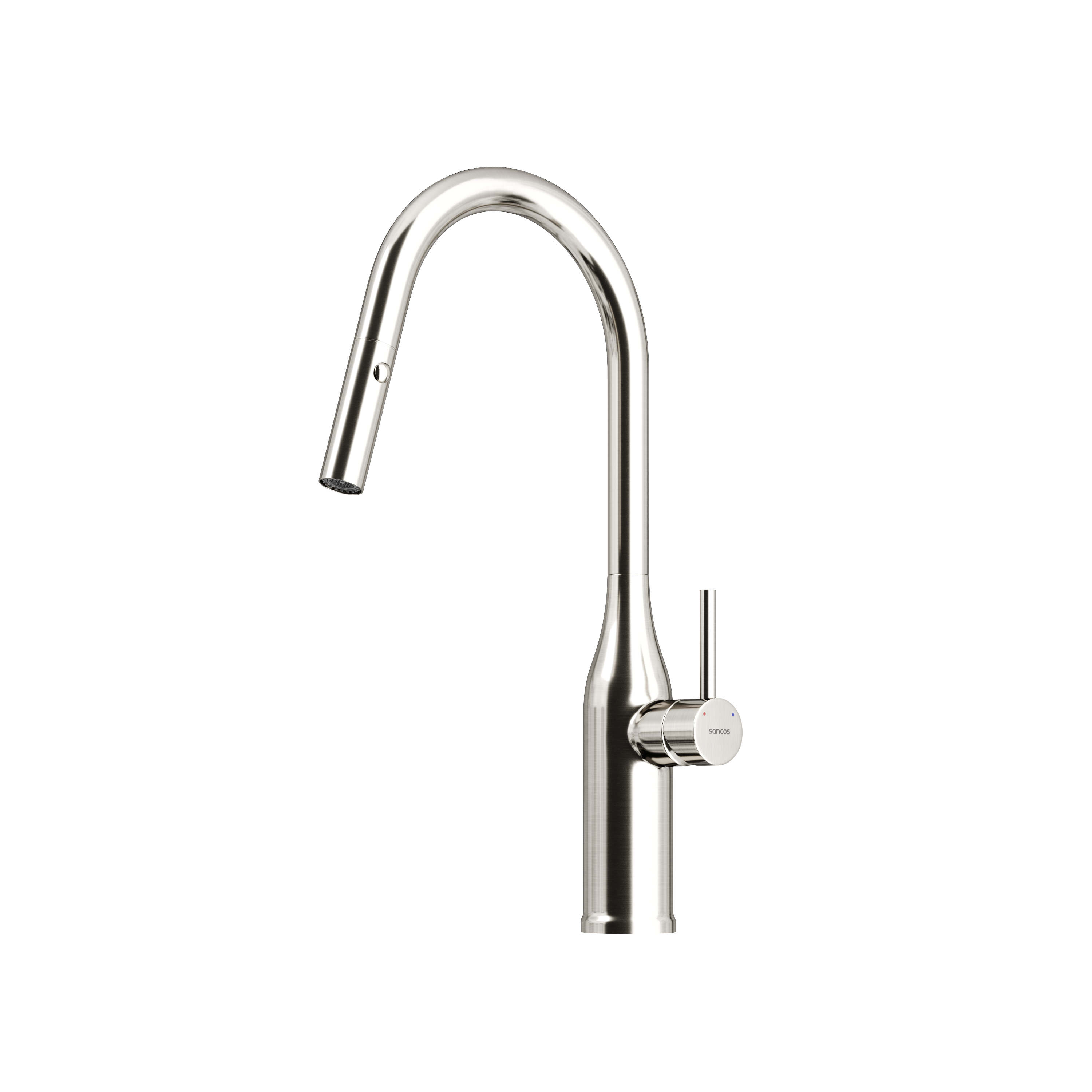 Смеситель для кухни Sancos Grand SC4002BNG с выдвижной лейкой, нержавеющая сталь