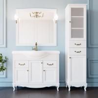 Мебель для ванной ValenHouse Эллина 105 белая, фурнитура бронза