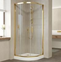 Душевой уголок Vegas Glass ZS 80 09 01 профиль золото, стекло прозрачное