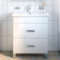 Тумба с раковиной Iddis New Custo 70, напольная, белая