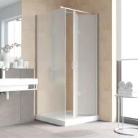 Душевой уголок Vegas Glass GPS-Fis LUX 90*80 07 10 R профиль матовый хром, стекло сатин