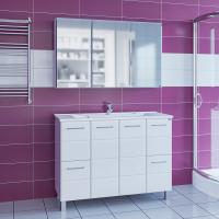 Мебель для ванной СанТа Омега Люкс 120 напольная белая