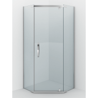 Душевой уголок Alex Baitler AB2590S1 90х90 см, профиль хром, стекло прозрачное