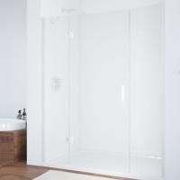 Душевая дверь в нишу Vegas Glass AFP-F 160 01 01 L профиль белый, стекло прозрачное