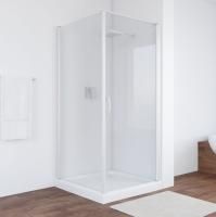 Душевой уголок Vegas Glass EP-Fis 90 01 01 R профиль белый, стекло прозрачное