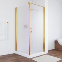 Душевой уголок Vegas Glass EP-Fis 80*100 09 10 R профиль золото, стекло сатин