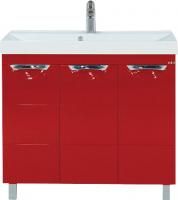 Тумба под раковину Misty Петра 90 красная эмаль