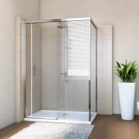 Душевой уголок GuteWetter Slide Rectan GK-863B правая 110x80 см стекло бесцветное, профиль хром