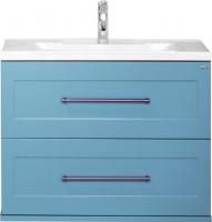 Тумба под раковину Misty Марта 70 подвесная, голубая матовая