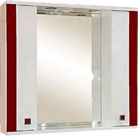 Зеркало-шкаф Misty Палермо 80 красный
