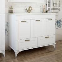 Тумба с раковиной Sanflor Ванесса 105 напольная, белая