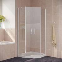 Душевой уголок Vegas Glass EFA-Pen LUX 100 01 crystalvision профиль белый, стекло crystalvision