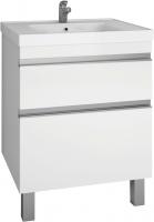 Тумба с раковиной Dreja Grace Plus 60 с опорами, белый глянец