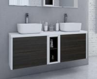 Тумба с раковиной Aquaton Брук 140 (60+20+60) дуб феррара