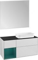 Мебель для ванной Villeroy & Boch Finion 120 glossy white, cedar matt, внутренняя подсветка, настенная подсветка