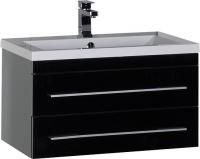 Тумба под раковину Aquanet Верона 75 подвесная черная