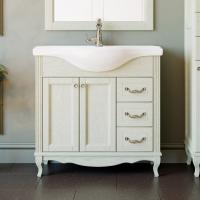 Тумба с раковиной ValenHouse Эллина 85 слоновая кость, фурнитура хром