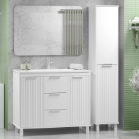 Тумба с раковиной Brevita Рисака White 90