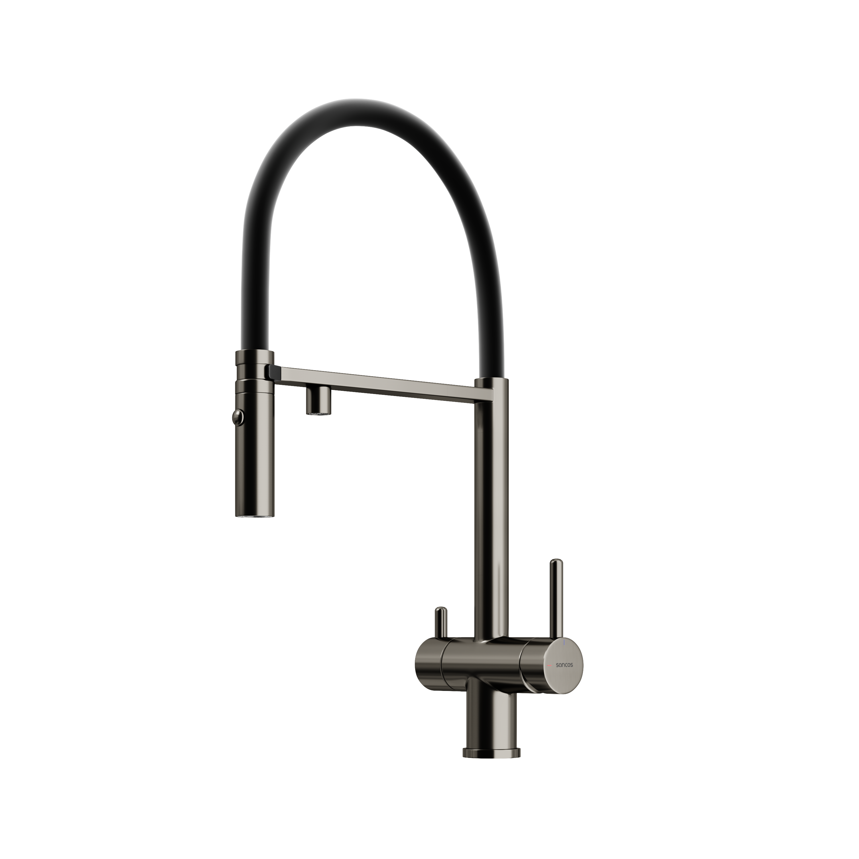 Смеситель для кухни Sancos Imola SC4010GG, вороненая сталь