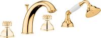 Смеситель на борт ванны Webert Ottocento OT730101010 золото