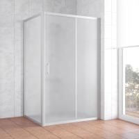 Душевой уголок Vegas Glass ZP+ZPV 120*90 07 10 профиль матовый хром, стекло сатин