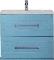 Тумба под раковину Misty Марта 60 подвесная, голубая матовая