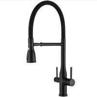 Смеситель для кухни Gappo G4399-76 с подключением к фильтру, черный