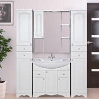 Мебель для ванной Misty Валерия 85 белая фактурная