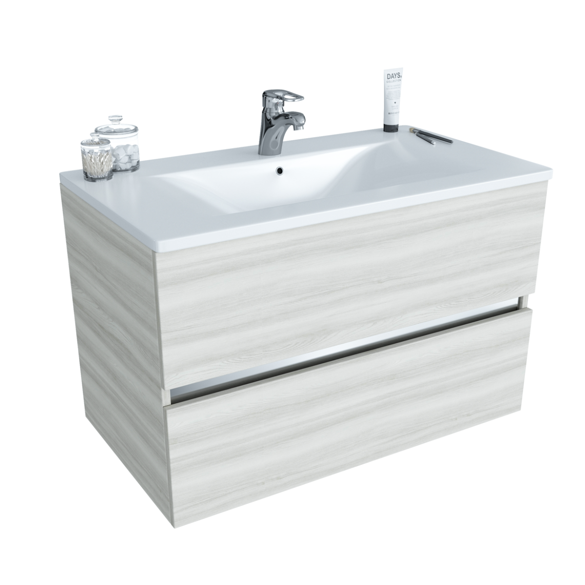 Тумба с раковиной Sanvit Кубэ-2 80 дуб