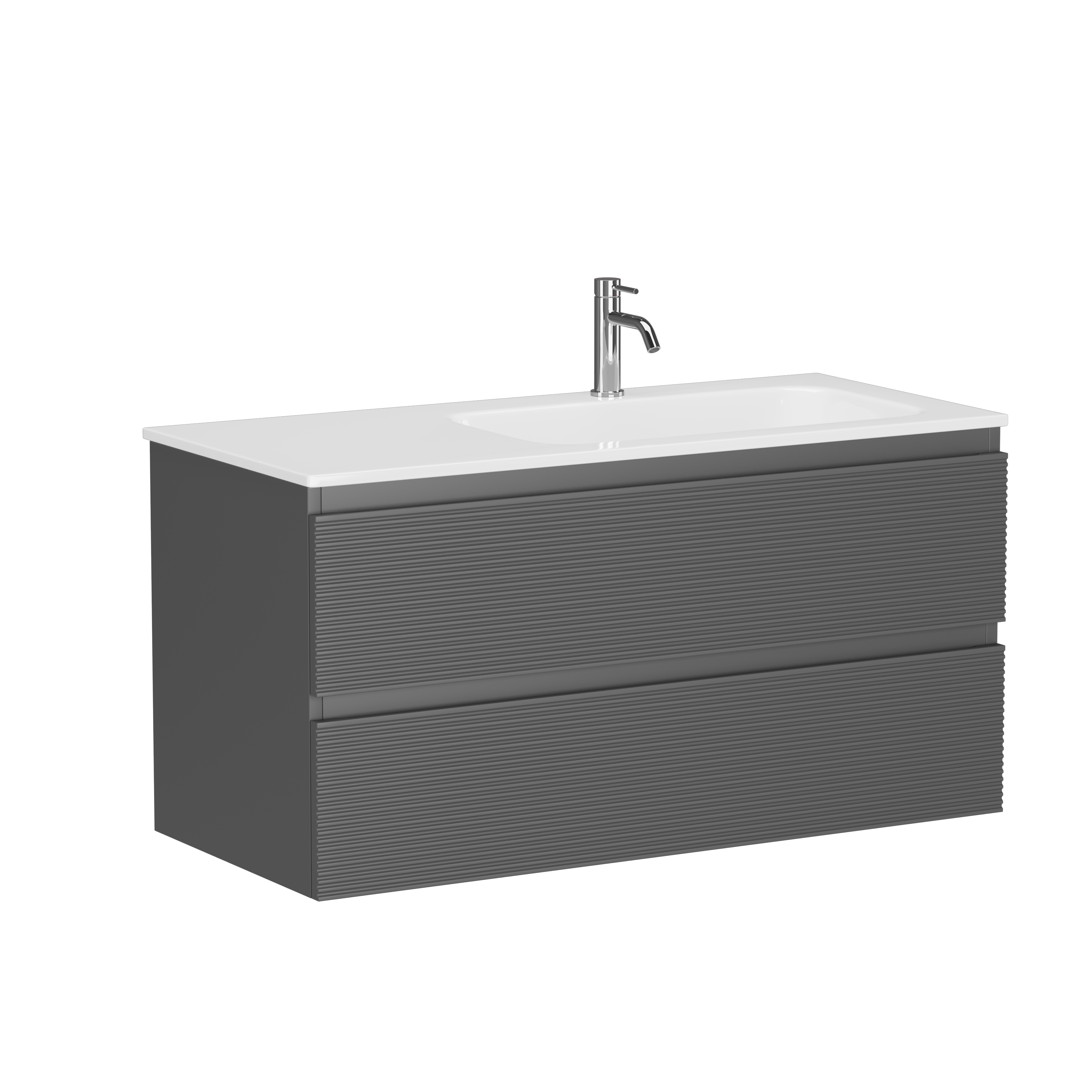 Тумба с раковиной Sancos Folk 100 R grey soft