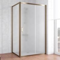 Душевой уголок Vegas Glass ZP+ZPV 110*70 05 10 профиль бронза, стекло сатин