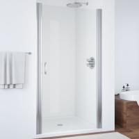 Душевая дверь в нишу Vegas Glass EP 80 08 01 профиль глянцевый хром, стекло прозрачное