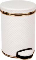 Мусорное ведро Geralis V-PWG-B белое, золото, 5 л