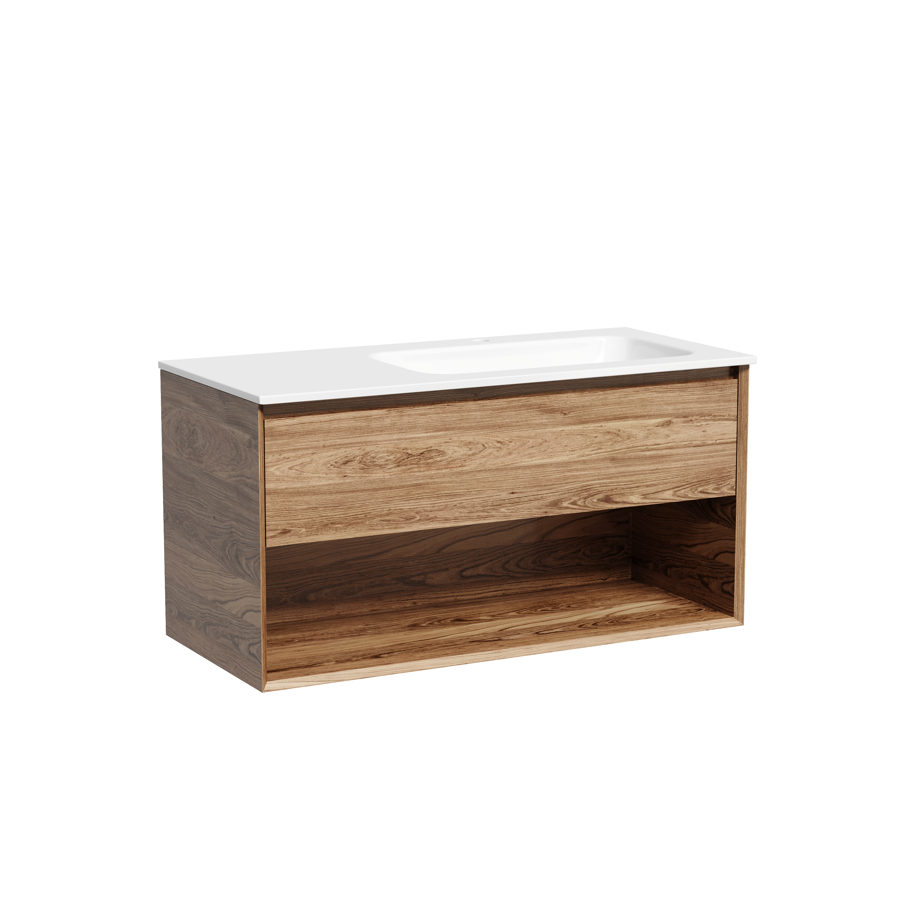 Тумба с раковиной Sancos Marmi 1.0 100 дуб чарльстон правая, MR1.0100RECH