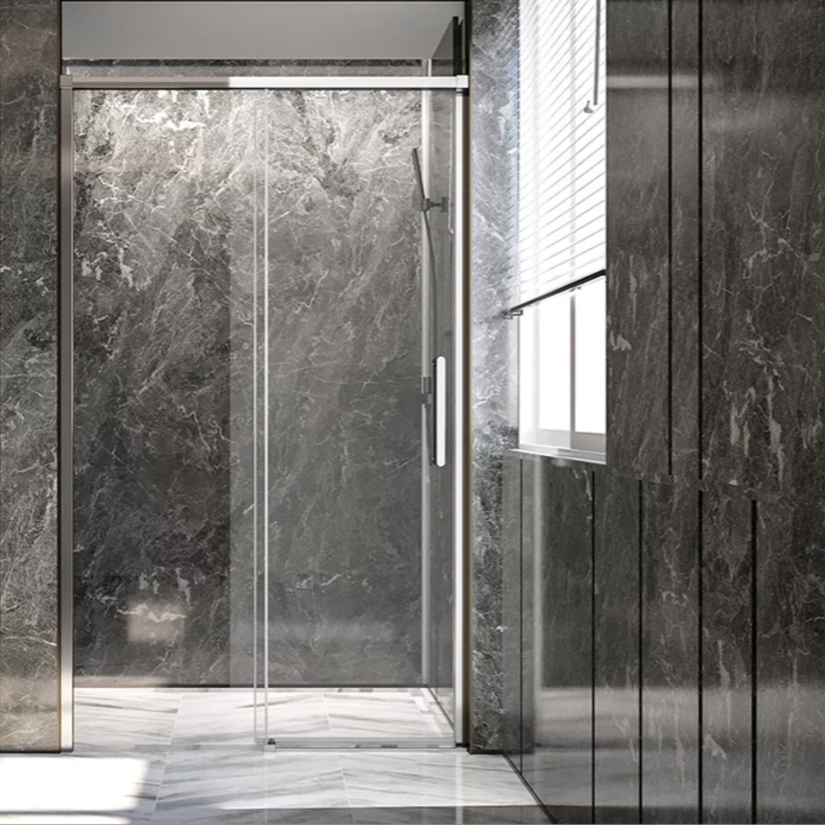 Душевая дверь в нишу Veconi Premium Trento PTD-40CH 130 см, профиль хром