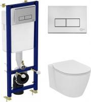 Инсталляция Ideal Standard W3710AA 4 в 1 + унитаз подвесной Ideal Standard Connect AquaBlade E047901 с сиденьем Connect E772401