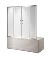 Шторка на ванну Taliente TA-1714CP, профиль глянцевый хром, стекло прозрачное