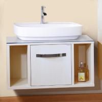 Тумба с раковиной Бриклаер Куба 90 светлая лиственница