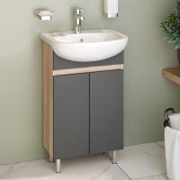 Тумба с раковиной Runo Лада 50 графит